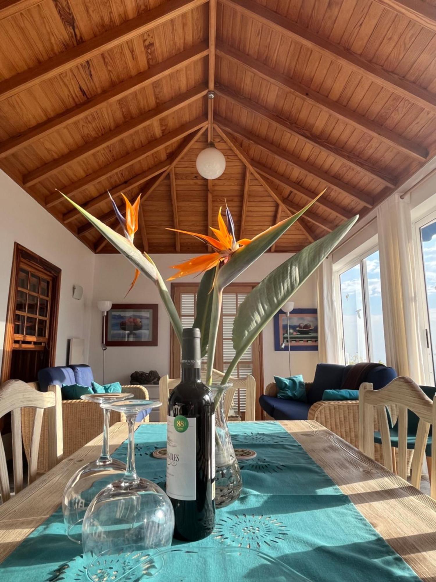 Feriendomizil Finca Tijarafe Mit Beheiztem, Abdeckbarem Pool Exterior photo